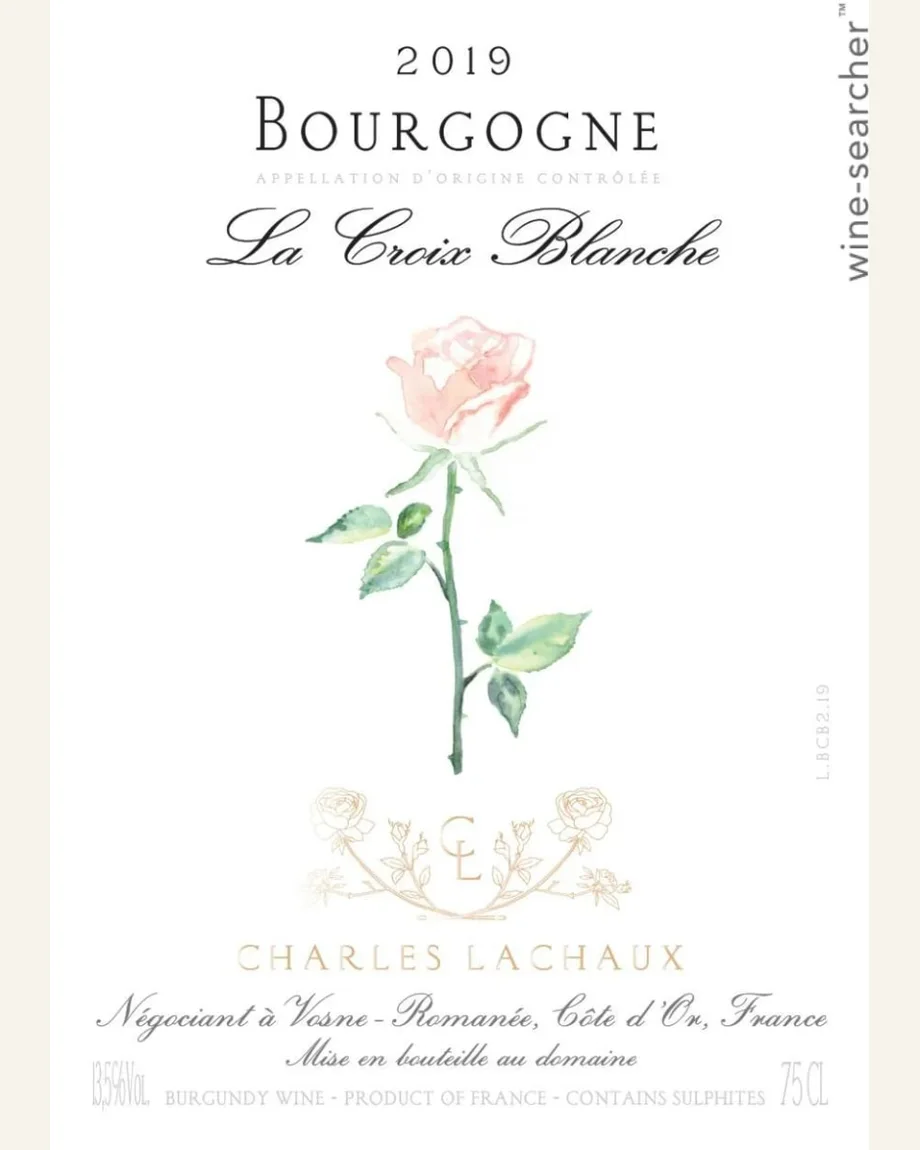 Charles Lachaux Bourgogne Rouge La Croix Blanche酒标与酒瓶图片