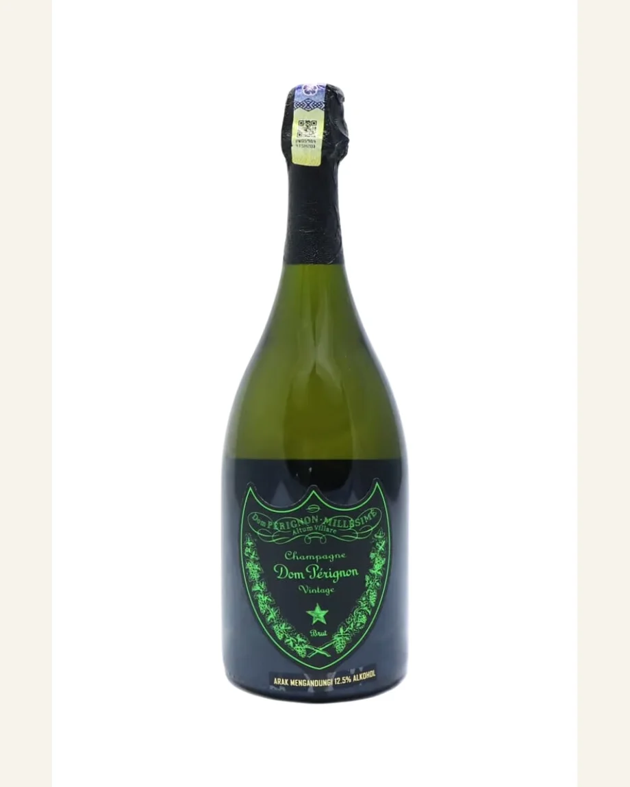 Dom Perignon Luminous Collection Brut Millesime 螢光香檳皇酒标与酒瓶图片