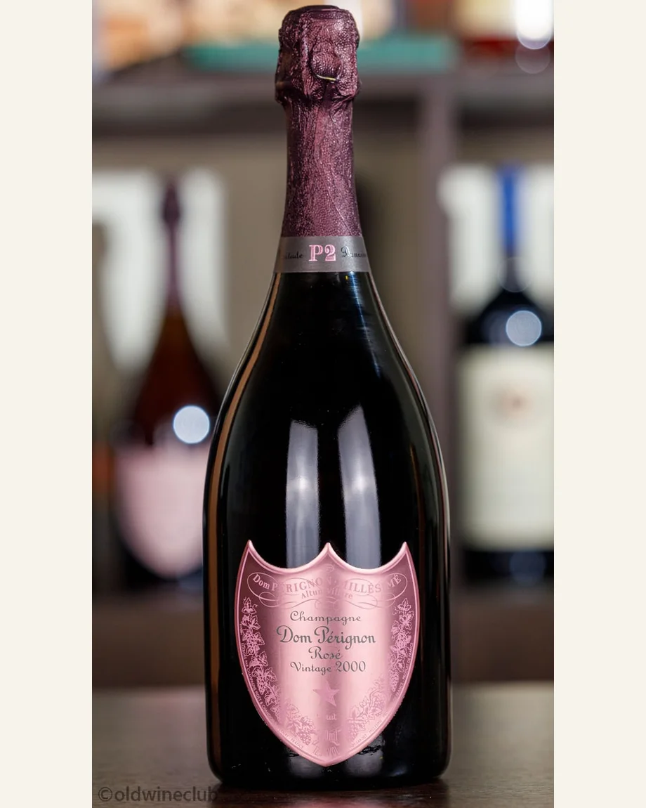 Dom Perignon Rose香槟王粉红酒标与酒瓶图片