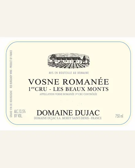 Dujac Vosne Romanee Les Beaux Monts沃恩罗曼尼一级田(北部)酒款图片