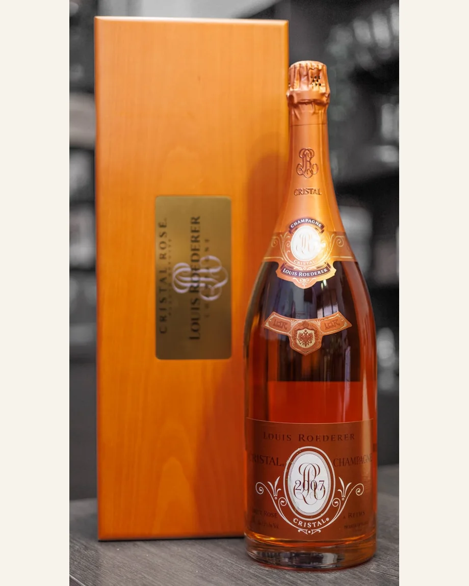 Louis Roederer, Cristal Brut Rose路易王妃 水晶桃红年份香槟酒标与酒瓶图片