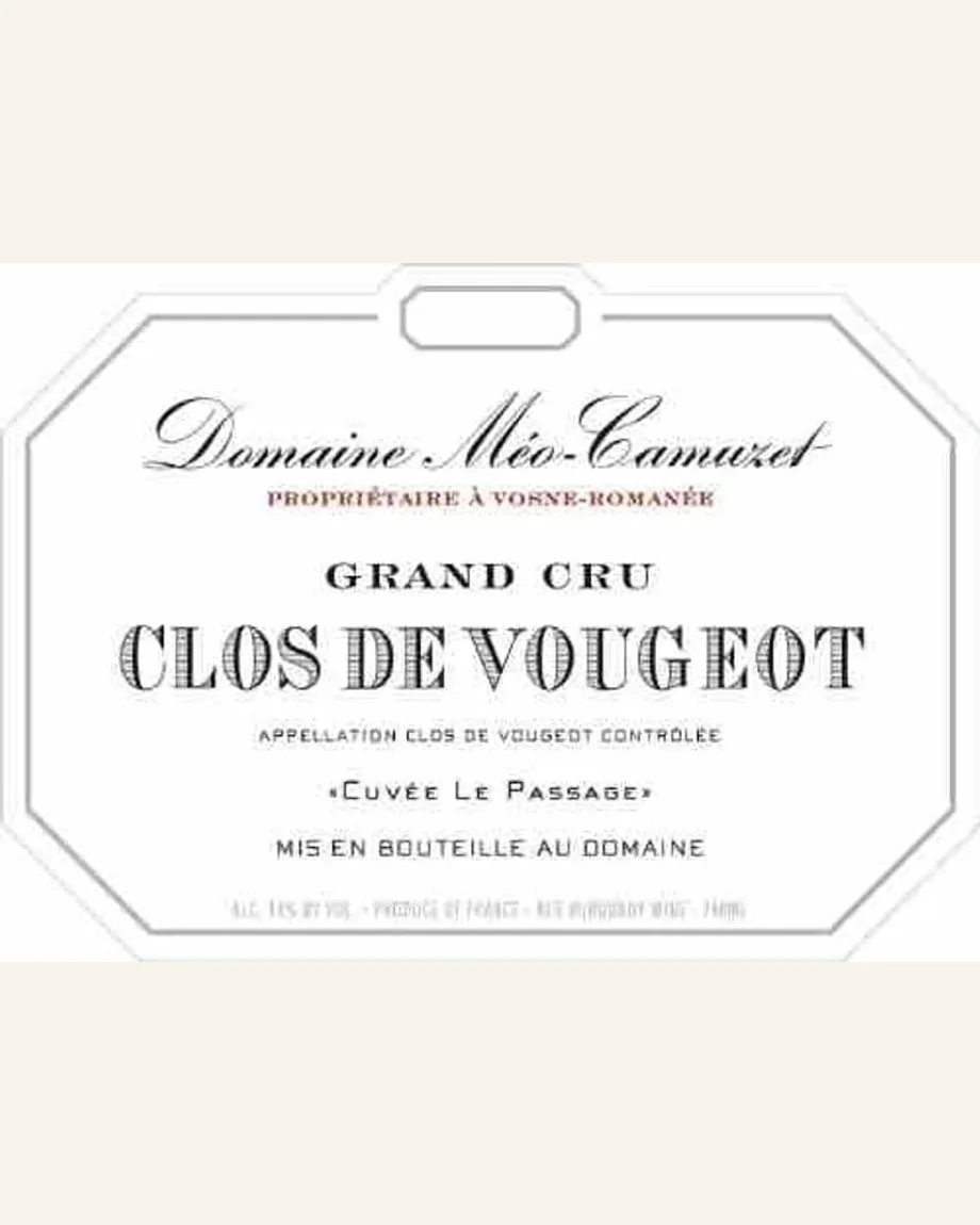 Meo Camuzet Clos De Vougeot Cuvee Le Passage伏旧园(夜丘)酒标与酒瓶图片