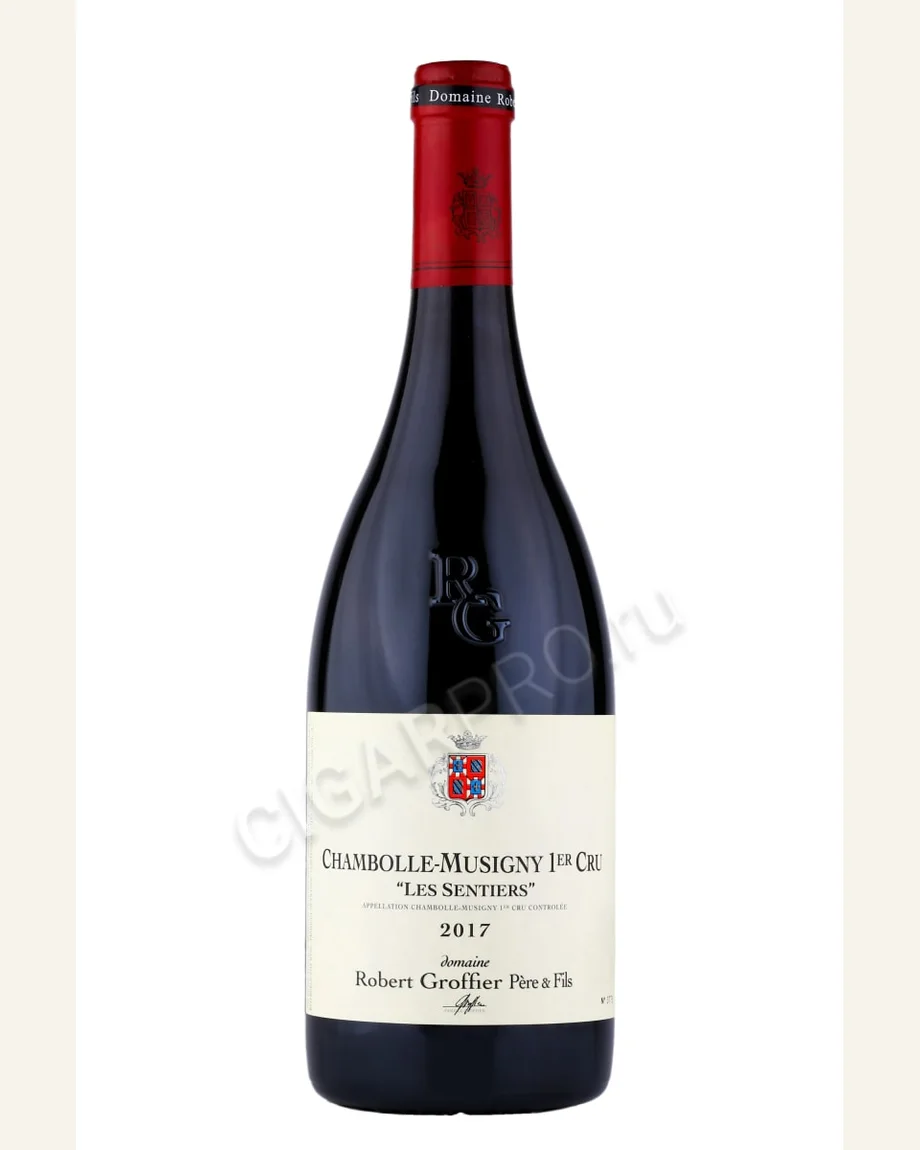 Robert Groffier Chambolle Musigny Les Sentiers香波慕西尼小经一级田酒标与酒瓶图片