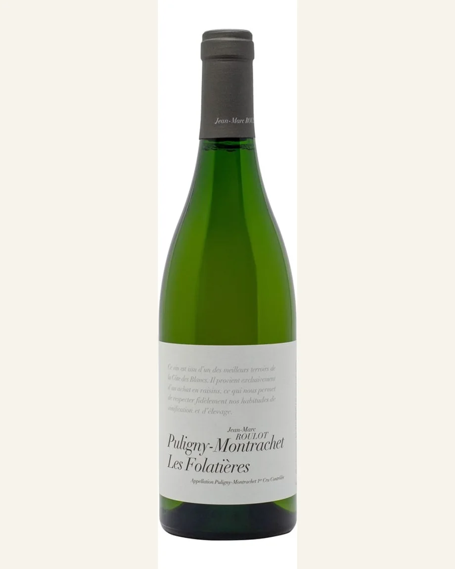 Roulot Puligny Montrachet Les Folatieres普里尼蒙哈谢风动一级田(福拉提耶)酒标与酒瓶图片
